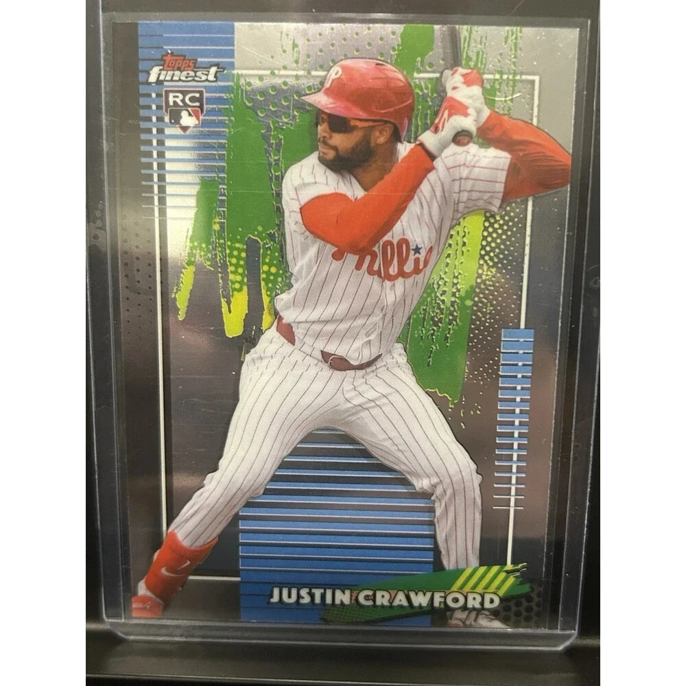 Topps Finest 2026 Justin Crawford #76 Philadelphia Phillies MLB Rookie Card
